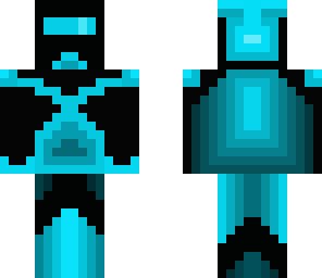 blue neon robot