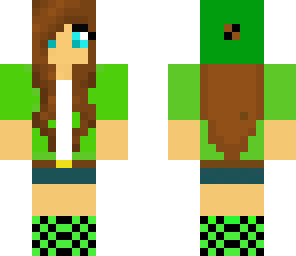 my school colors adorable green black white girl