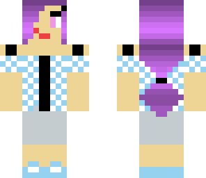 fixed girl with purple hair