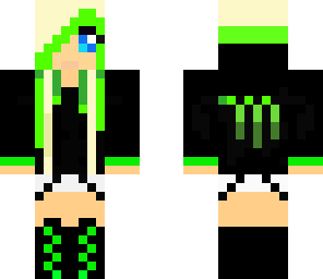 green emo girl