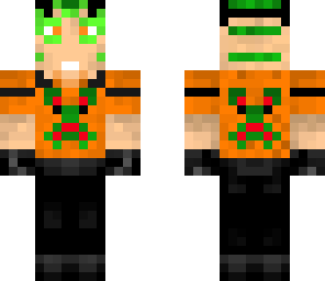 orangechameleon black green rey mysterio mask