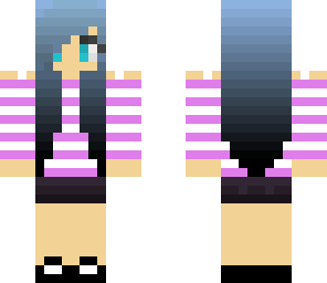 blue haired girl