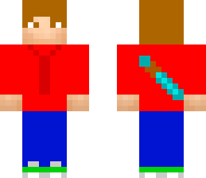 tie guy with diamond sword