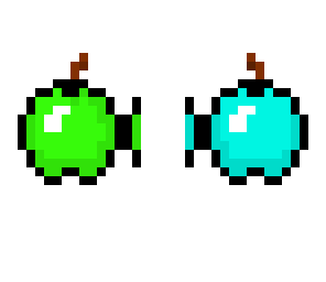 green and diamond apple