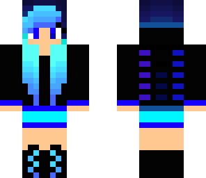 dj blue hair girl