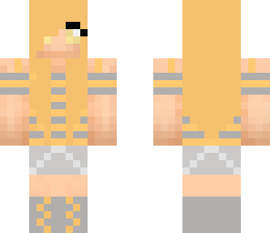 yellow and gray striped girl