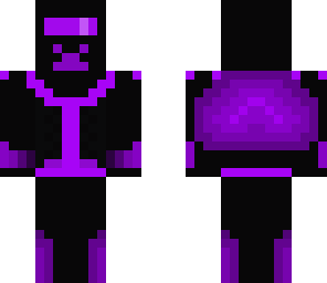 purple neon robot