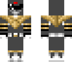black grey power ranger suit