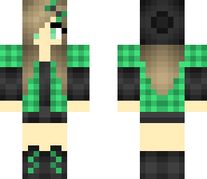 plaid green girl