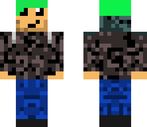 green haired man who has a beard