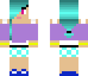 blue haired girl