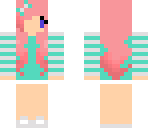 cute girl with pink hair