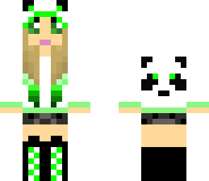 green panda girl