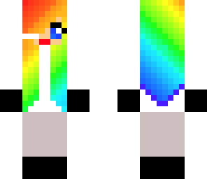 rainbow hair girl