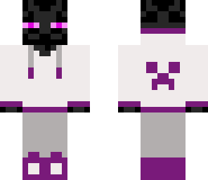 ender man wearing creeper hoodie