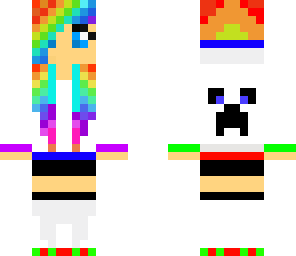 pretty rainbow girl