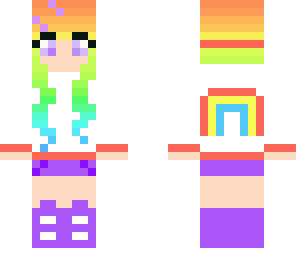 cute rainbow girl