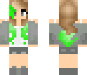 dip-dyed green