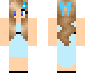 blue prom girl