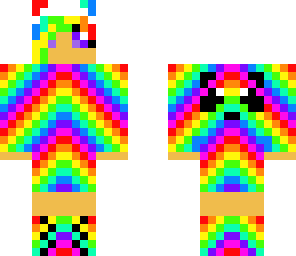 cool rainbow panda girl