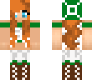 green and white teen girl