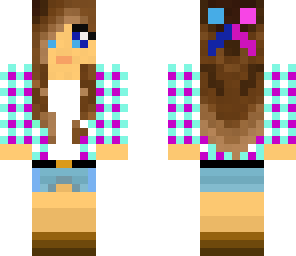 girl with colored creeper bow