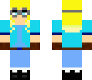 blue female technician