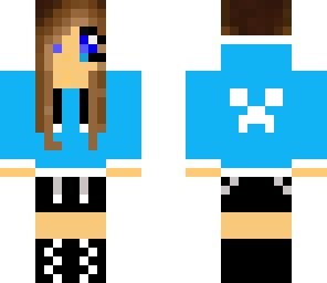 blue and white girl