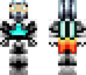 robot man with jetpack