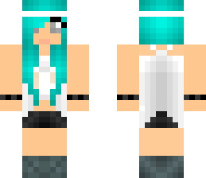 cool girl with blue hair