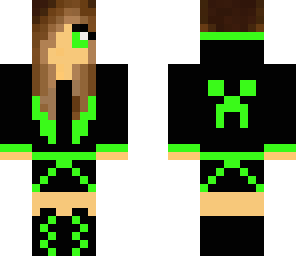 green little girl