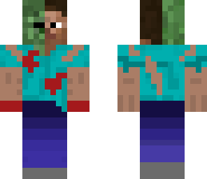 half zombie steve