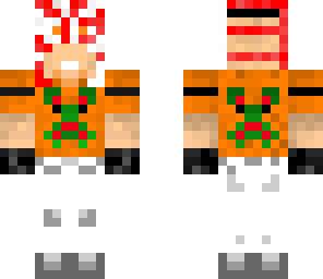 orangechameleon white red rey mysterio mask