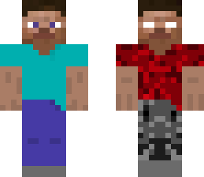 steve and herobrine