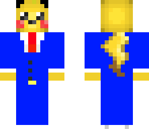 pikachu in blue suit
