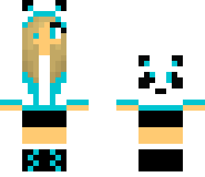 mint blue panda gal