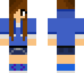 blue and purple gamer girl