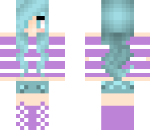 blue haired chick