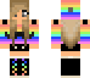 rainbow mustache girl