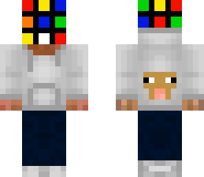 mr rubiks cube in a hoodie