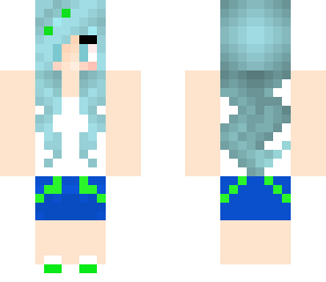blue haired girl