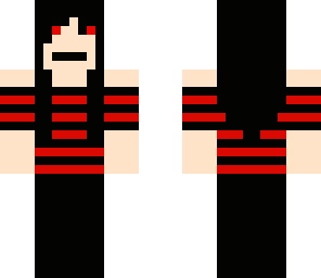 red and black goth girl