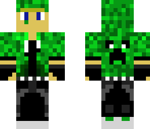 green hoodie man