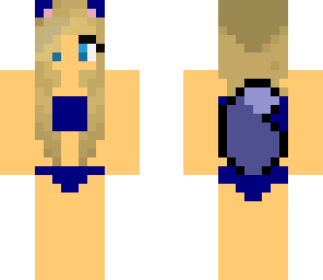 blue wolf girl in bikini
