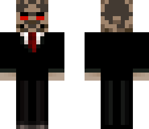 dark skull in suit