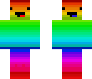 rainbow derp-one side angry-another happy--bow