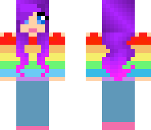 purple haired rainbow
