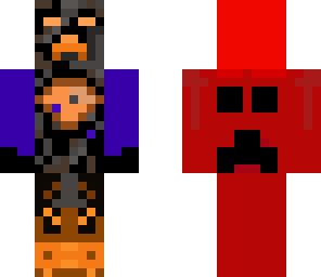 creaper with headphones and cape