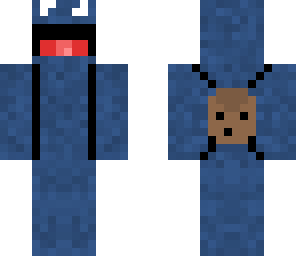 cookie monster with a cookie bag