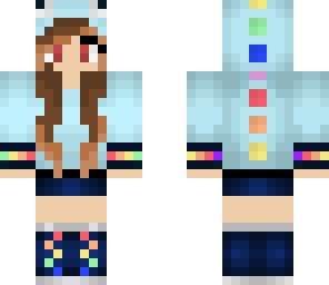 cute rainbow dino girl